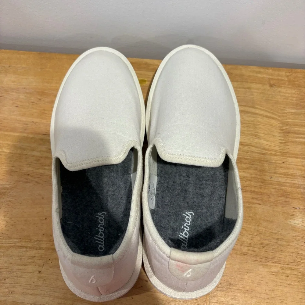 Allbirds‎ Wool Lounger Slip On Shoes Womens White Size 6 Comfort Casual Sneakers
